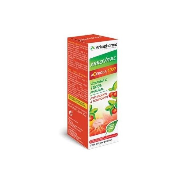 arkopharma arkovital acerola 1000 15 comprimidos masticables