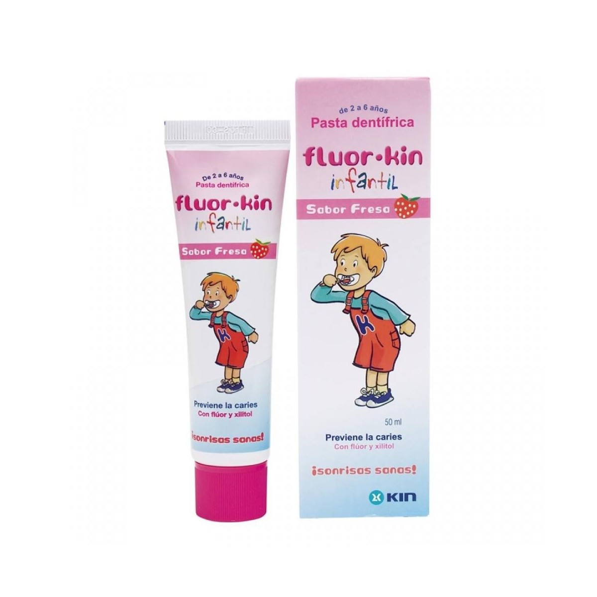 fluor kin infantil pasta fresa 50 ml