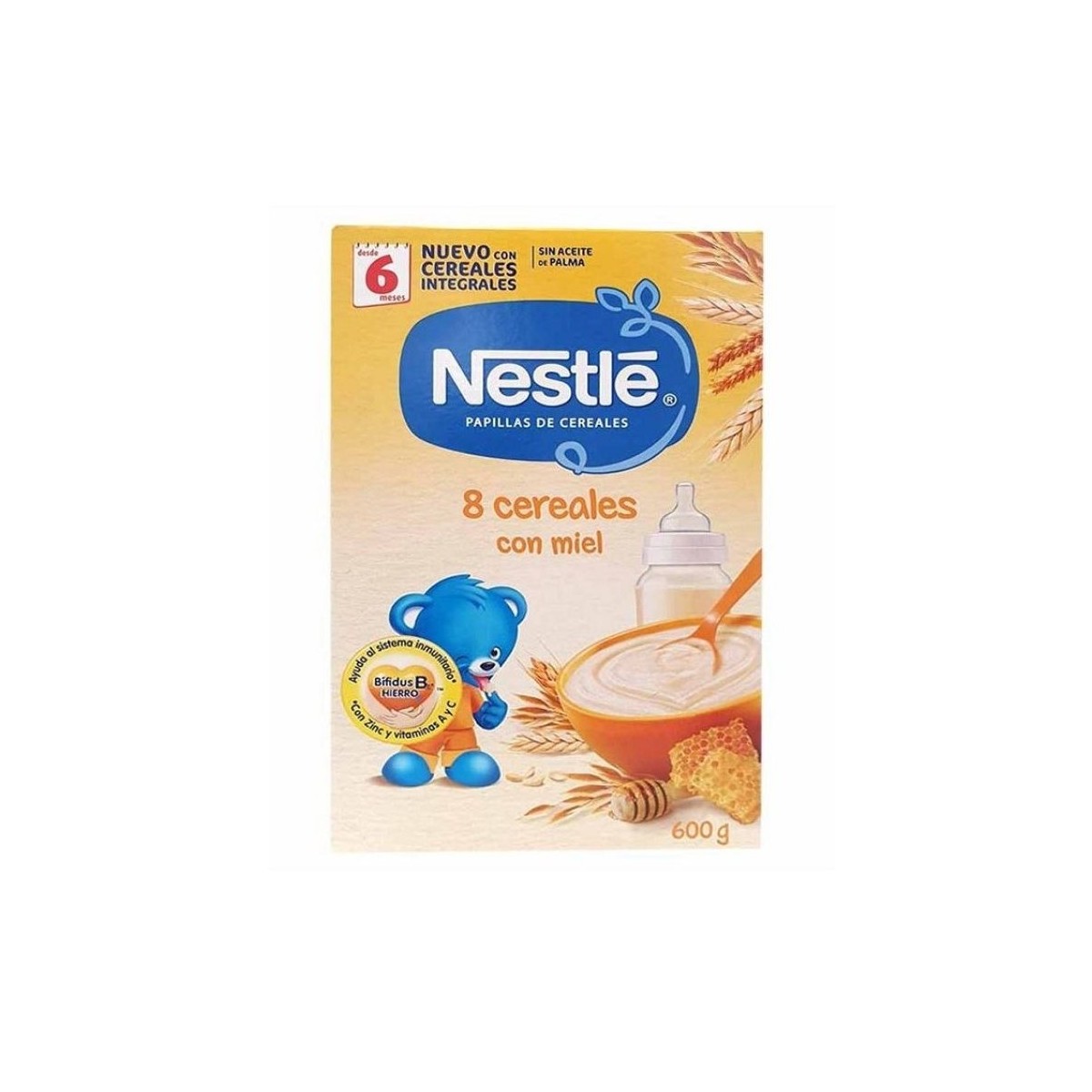 nestle papilla 8 cereales con miel 600 g