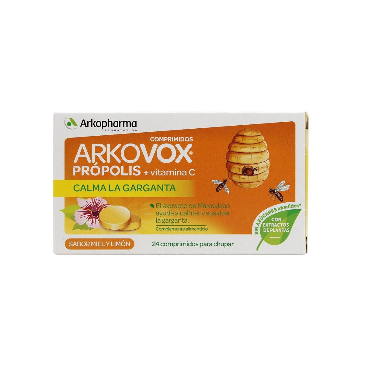 arkopharma arkovox propolis vitamina c sabor miel y limon 24 comprimidos