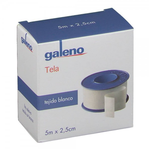 galeno esparadrapo tela blanco 5 m x 25 cm