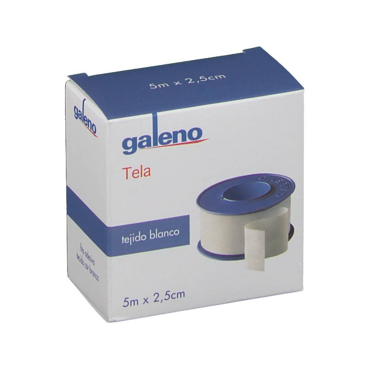 galeno esparadrapo tela blanco 5 m x 25 cm