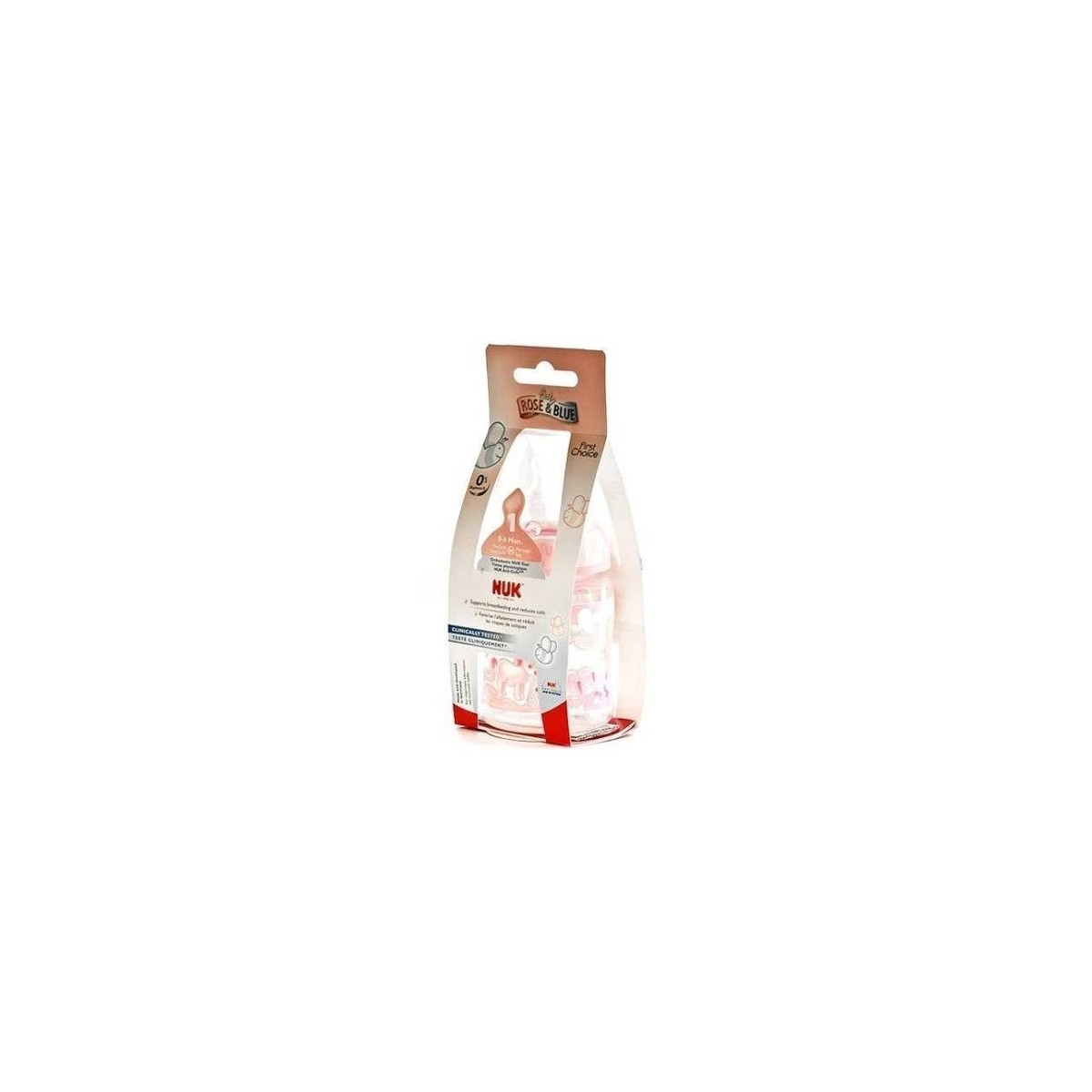 nuk biberon fc pp tetina silicona rosa 150ml