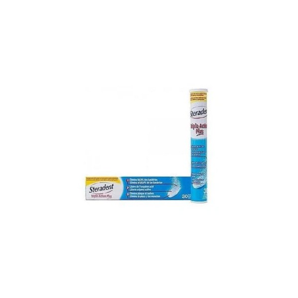 steradent triple accion plus 30 tabletas efervescentes