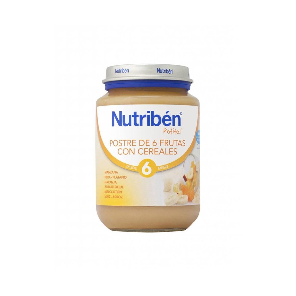 nutriben postre de 6 frutas con cereales 200g