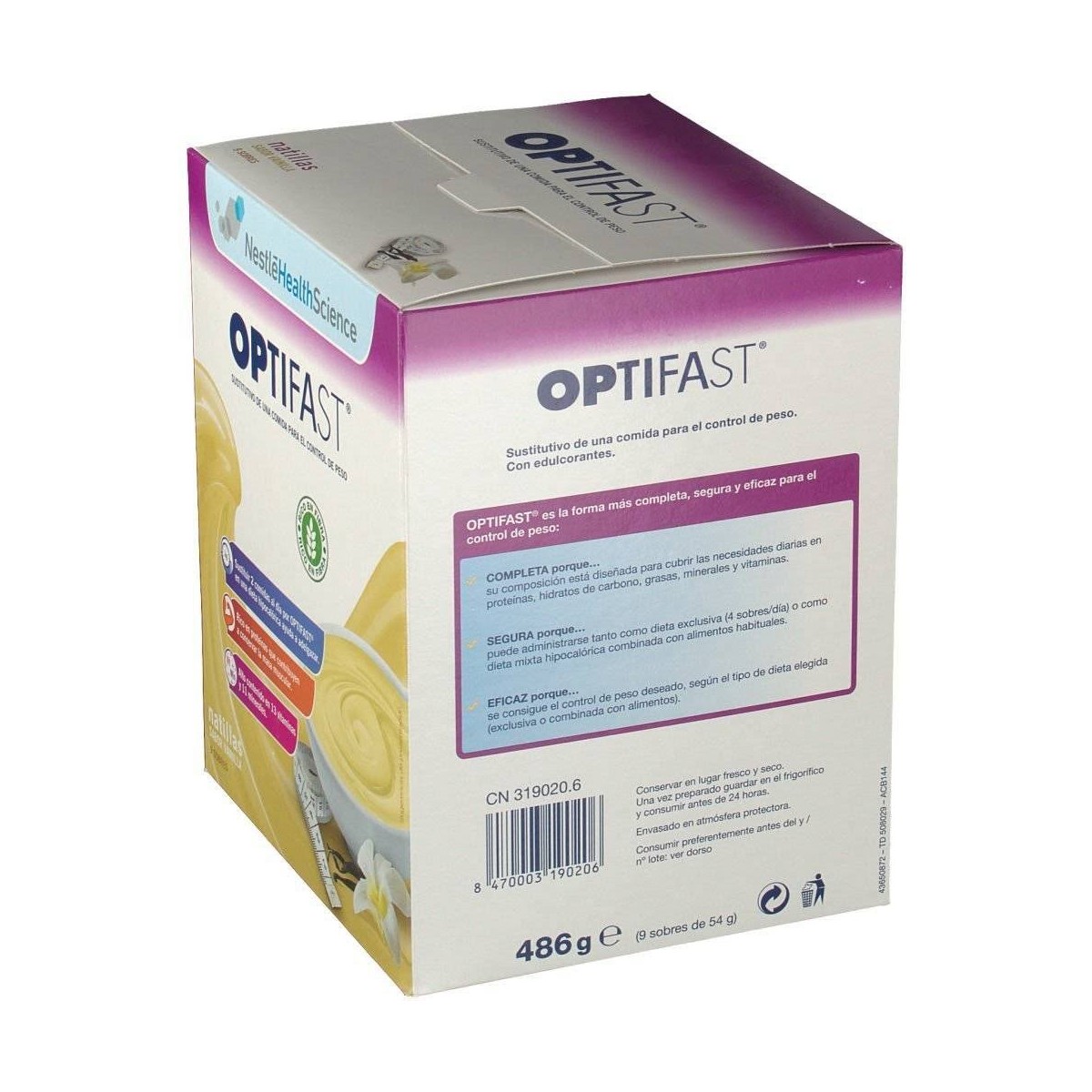optifast natillas vainilla 9 sobres