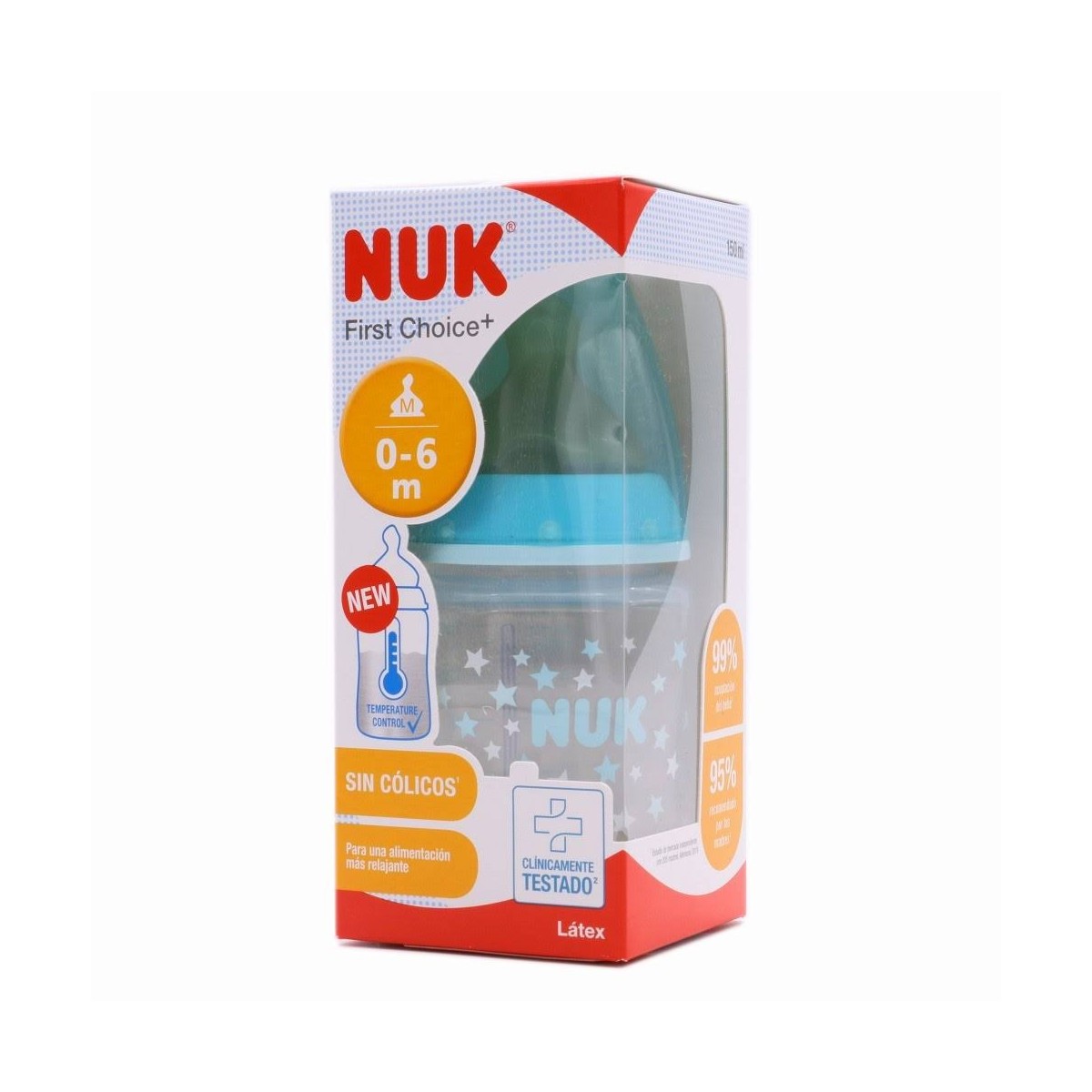 nuk biberon latex m 0 6m 150ml