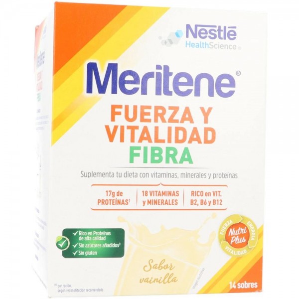 meritene vainilla fibra 14 sobres