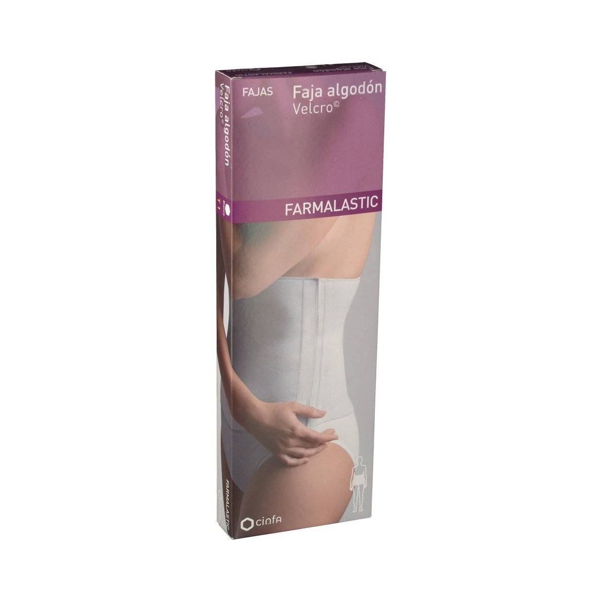 farmalastic faja algodon velcro blanca t 1