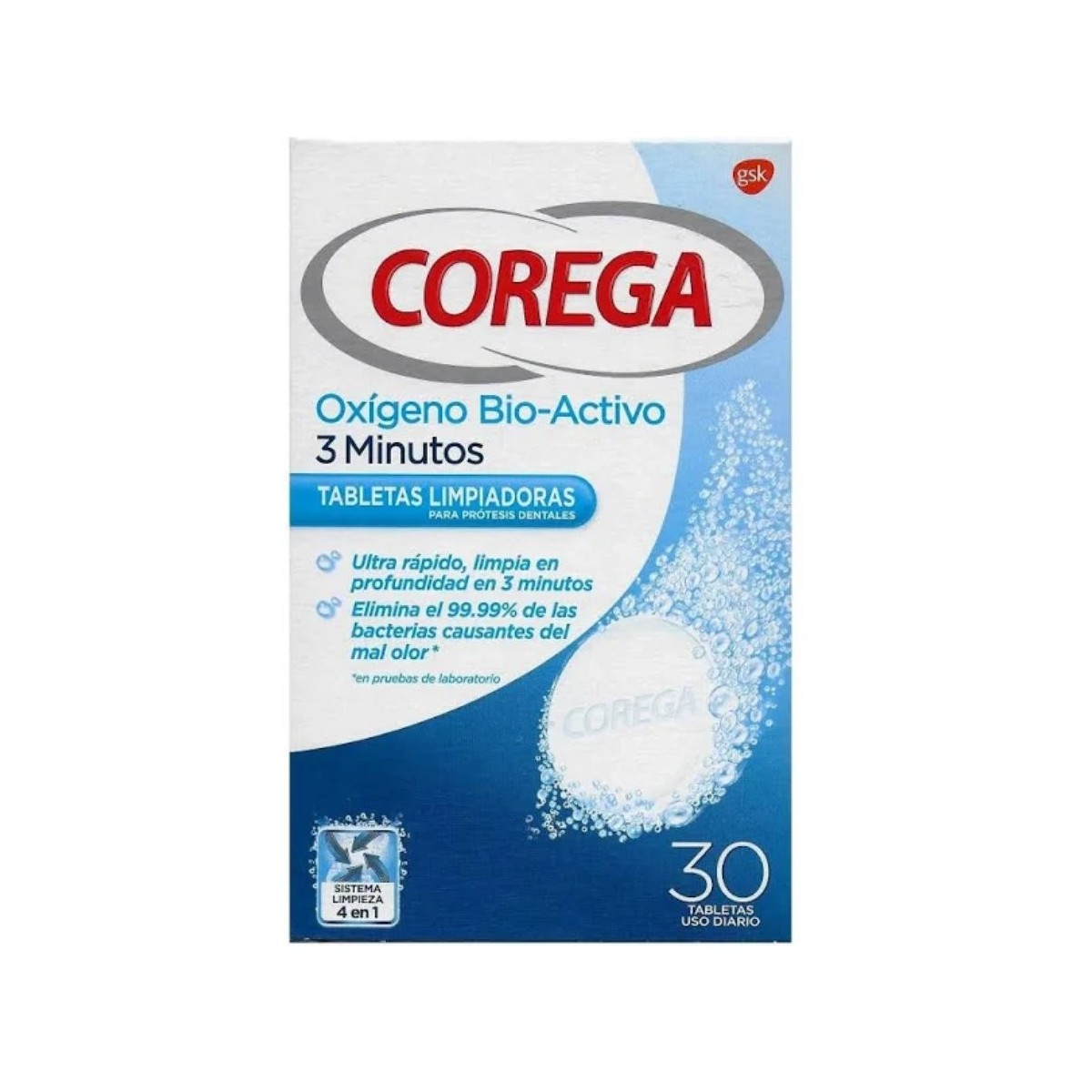 corega oxigeno bio activo 30 tabletas
