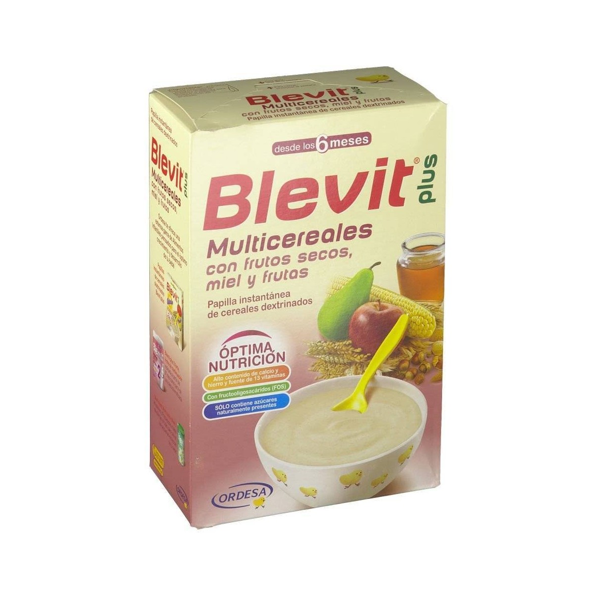 blevit plus multicereales con frutos secos miel y frutas 300g