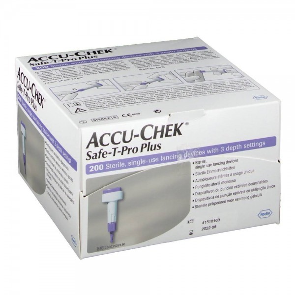 accu chek safe t pro plus 200 lancetas