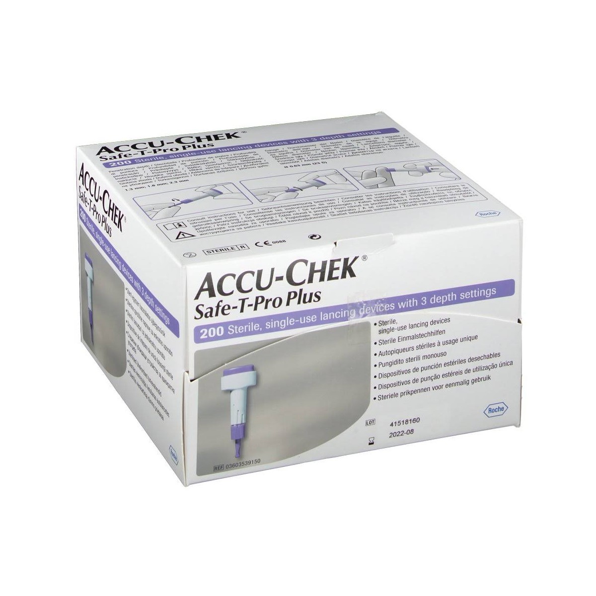 accu chek safe t pro plus 200 lancetas