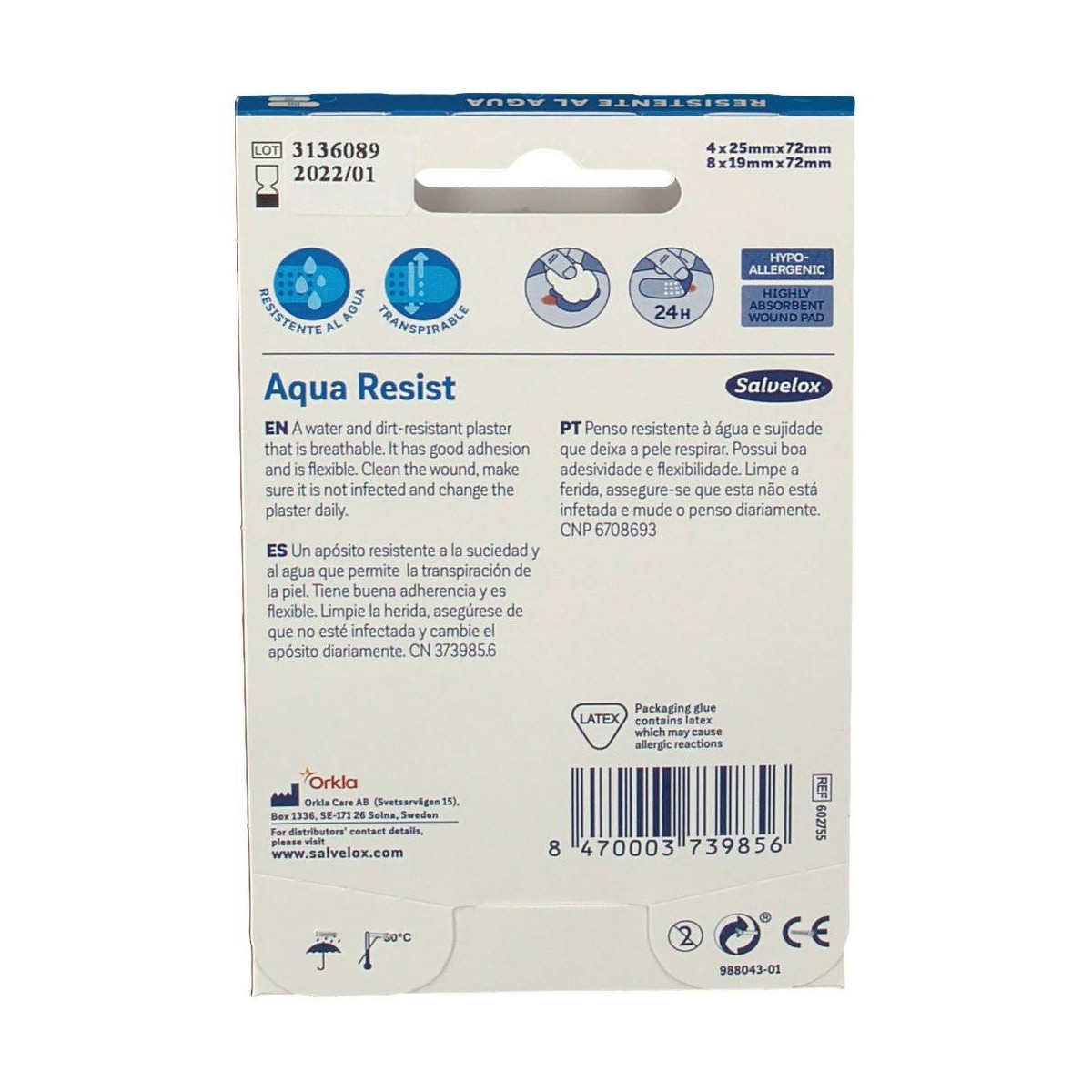 salvelox aqua resist 12 apositos