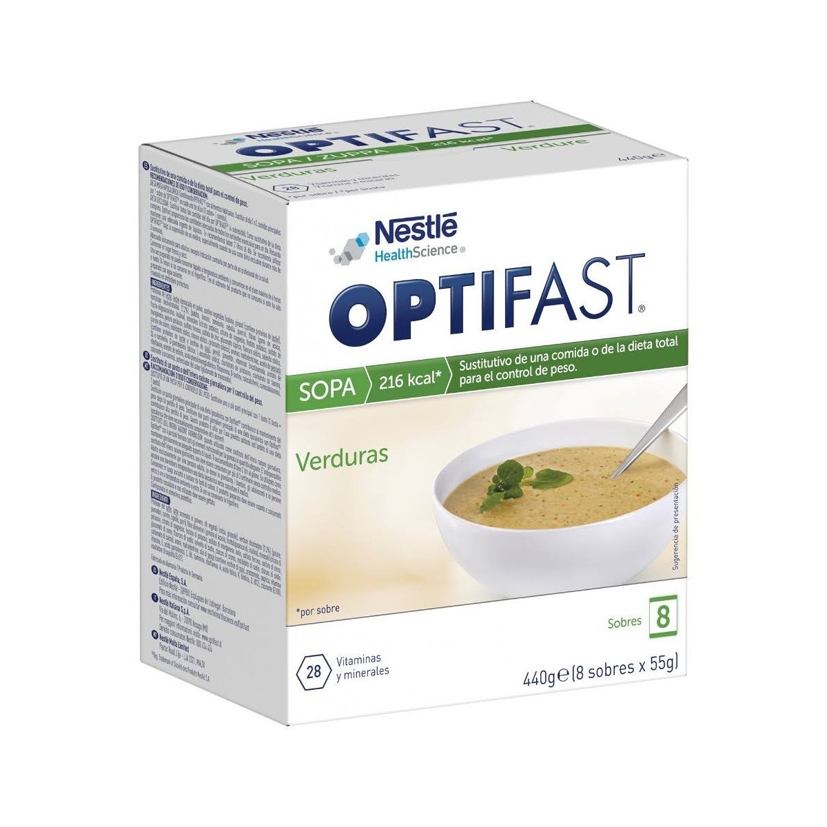 optifast sopa de verduras 9 sobres