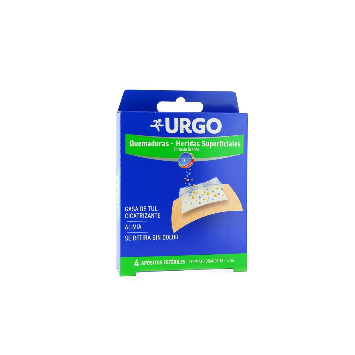 urgo quemaduras 10 x 7cm 4 unds