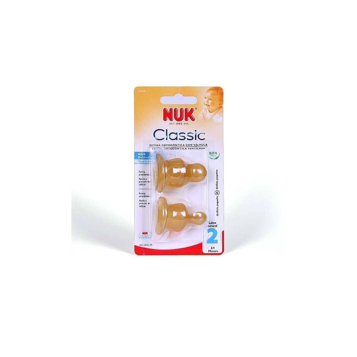 nuk tetina latex t2 agua 2 unidades