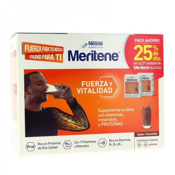 meritene chocolate 15 sobres