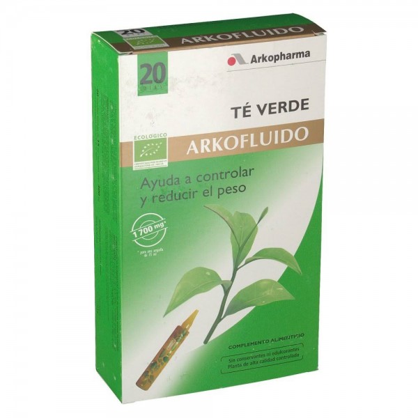 arkofluido te verde 20 ampollas