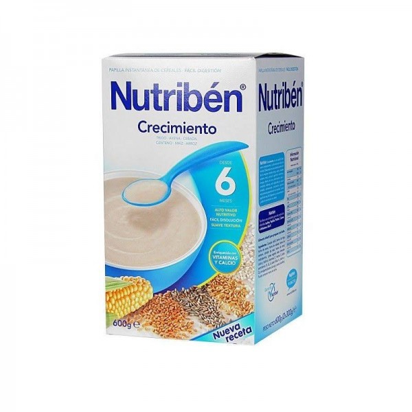 nutriben papilla crecimiento con leche adaptada 600g
