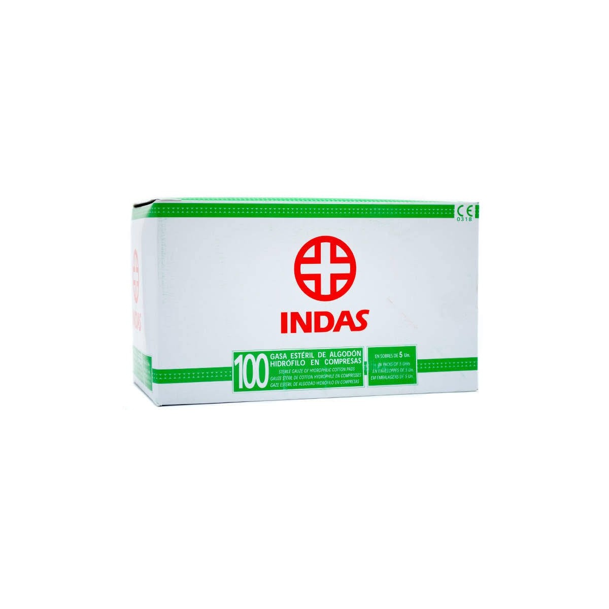compresas gasa esteril indas c100 und