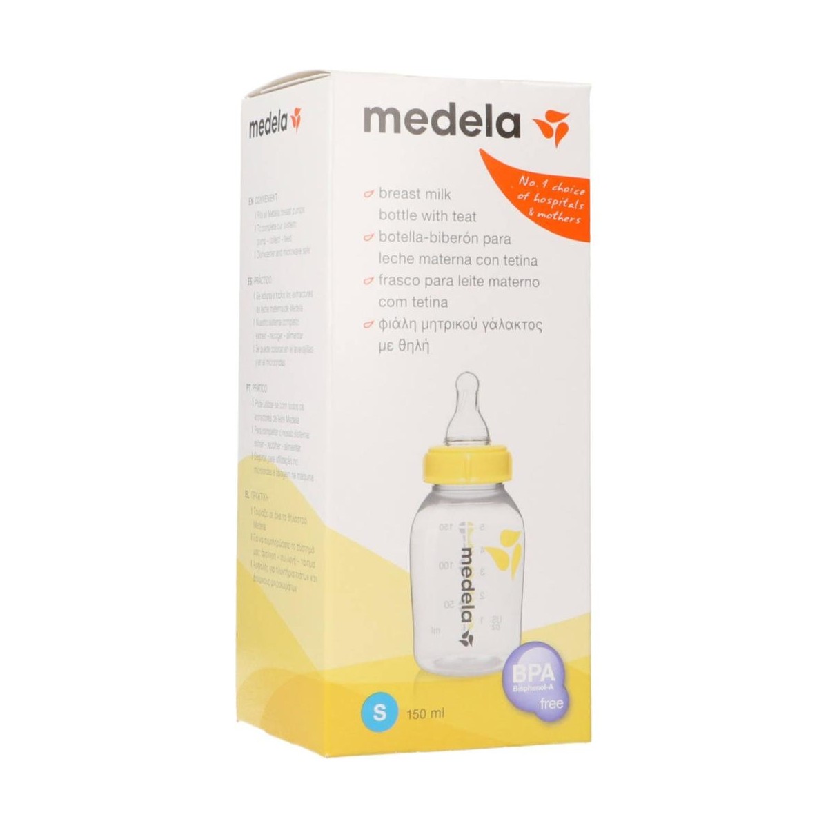 biberon medela 150 ml con tetina s