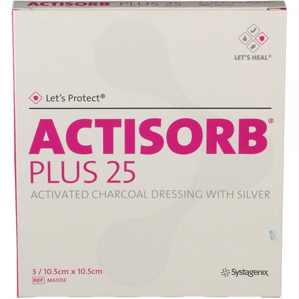 actisorb plus 25 105x105 cm 3und