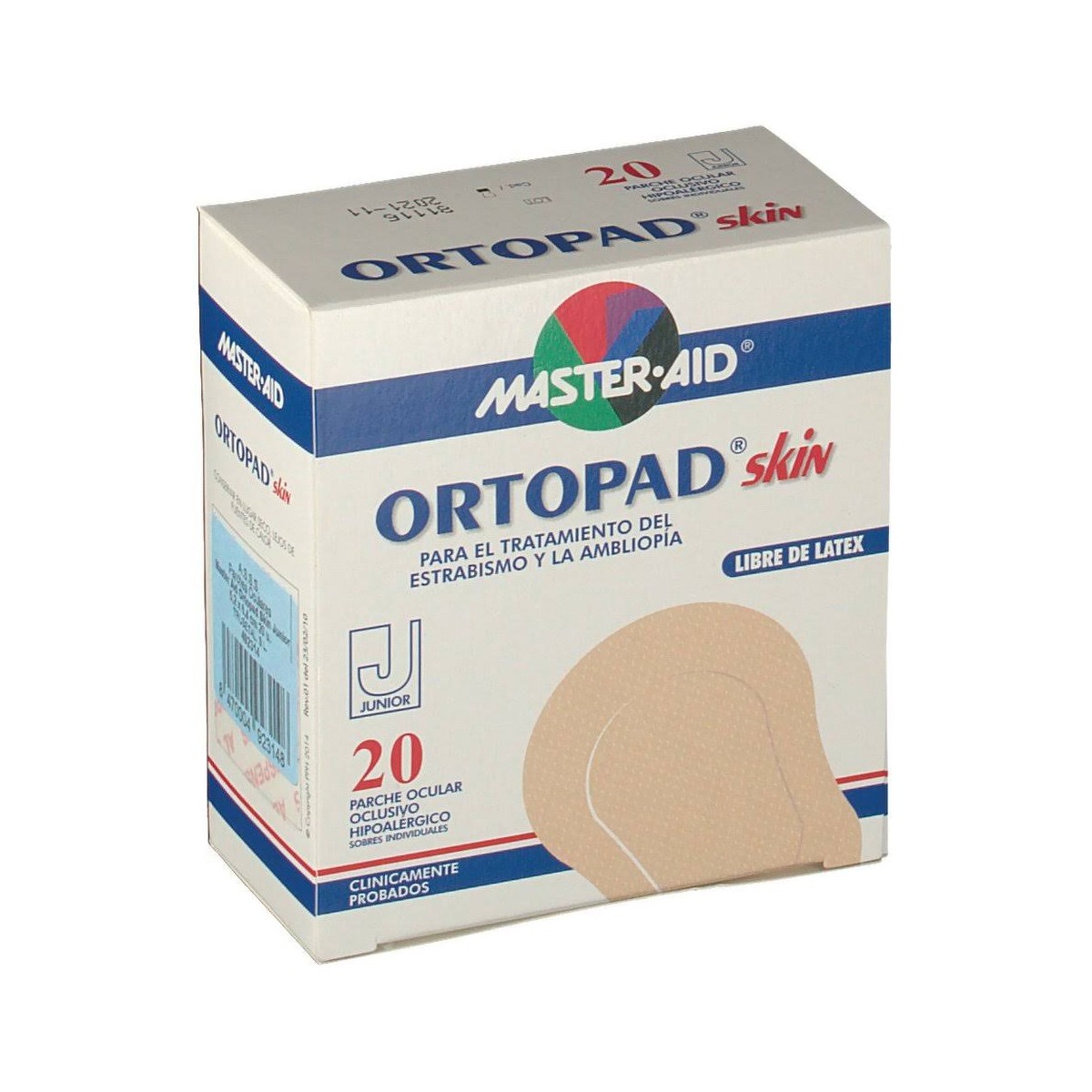 parche ocular ortopad skin junior 20 uds beig